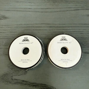 Merchant 41 Arts & Crafts Iron On Trim Crystal One Size Clear Black